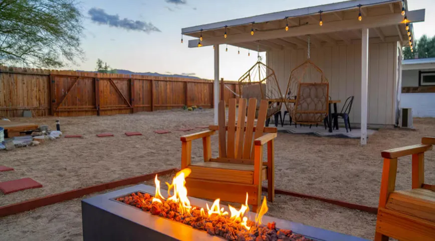 Twilight fire pit
