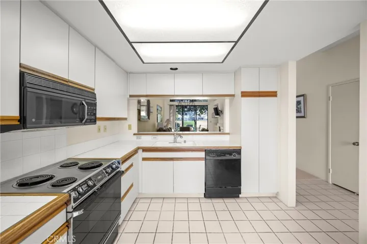 View of kitchen from the front courtyard