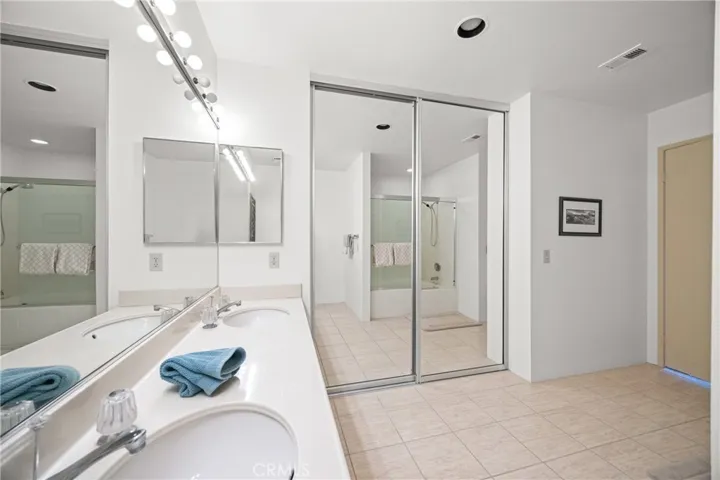 Primary bathroom with closet