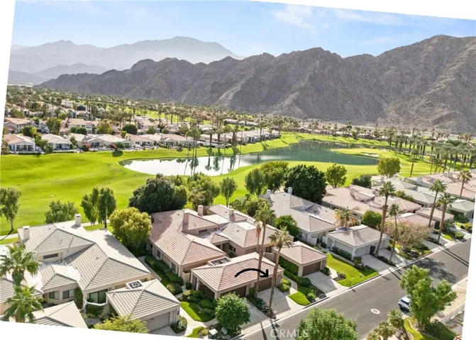  Aerial view above condo and view of the Santa Rosa Mountains
