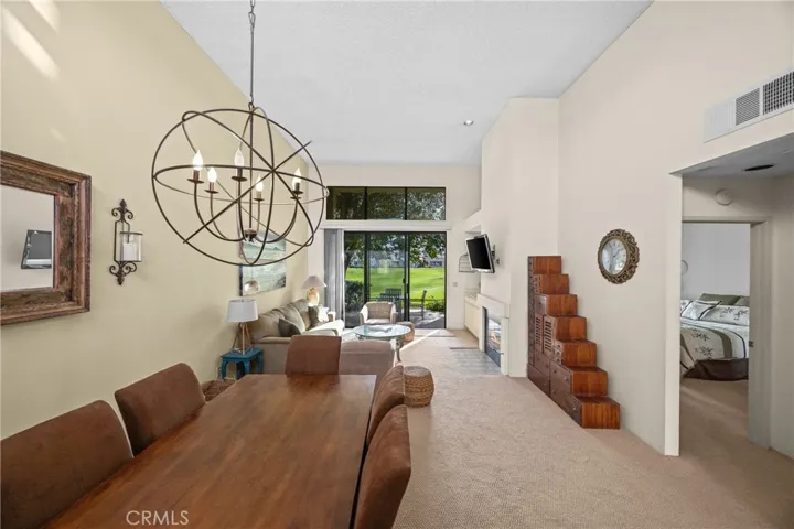 Livingroom and dining room with a fairway view