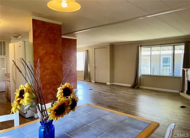 Dining area looking at living room