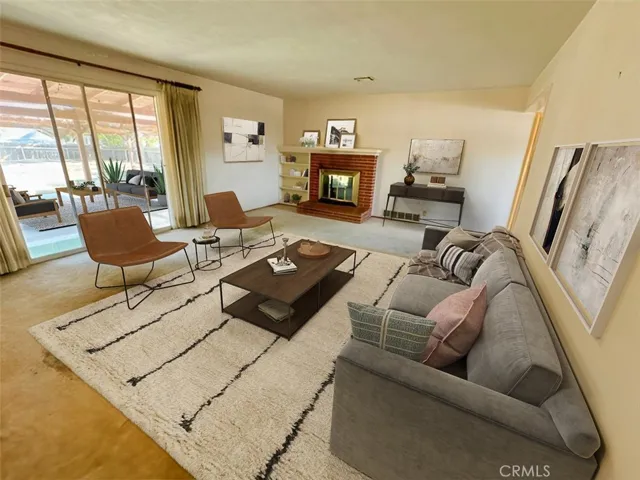 living room staged