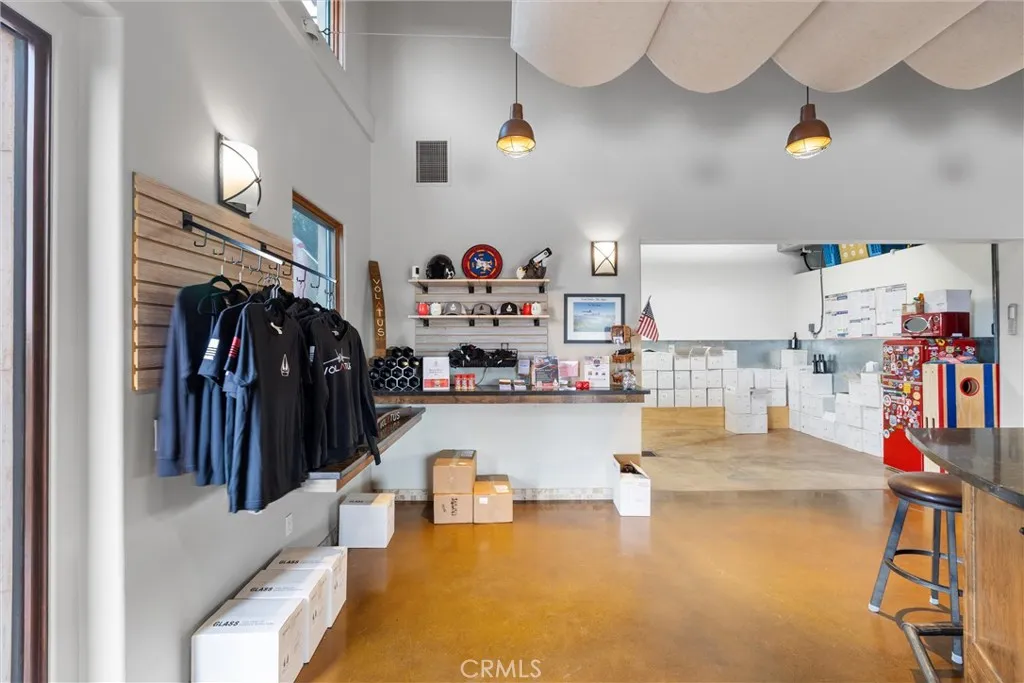 Plenty of retail space of tasting room.