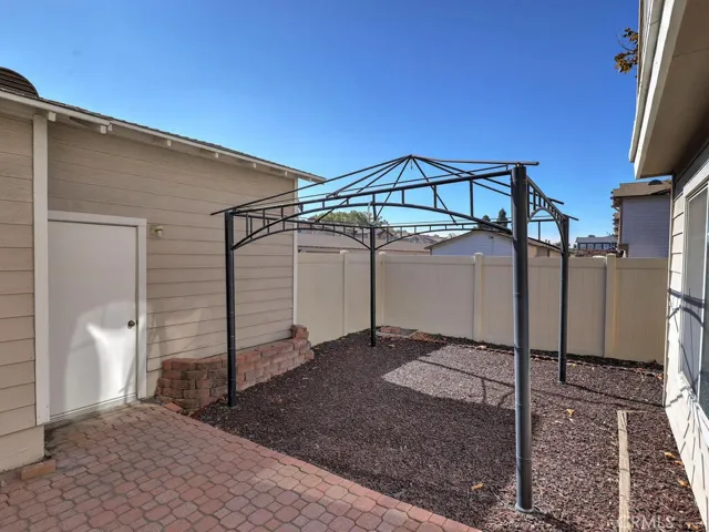 Detached garage entrance