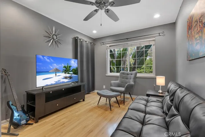 2 Additional Light-Filled Bedrooms
Smooth ceilings
Crown molding
Ceiling fan
LED recessed lights
Ample closet space
Rich hardwood floors