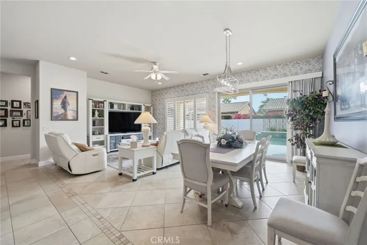 Family Room and Adjacent Dining Area