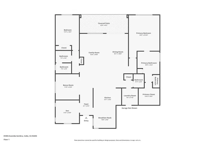 Spacious 2,230 s.f. Floorplan!