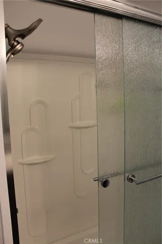 Walk in shower in primary bathroom.