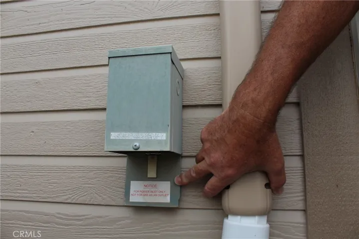 Outdoor plug in for the generator to the emergency transfer switch