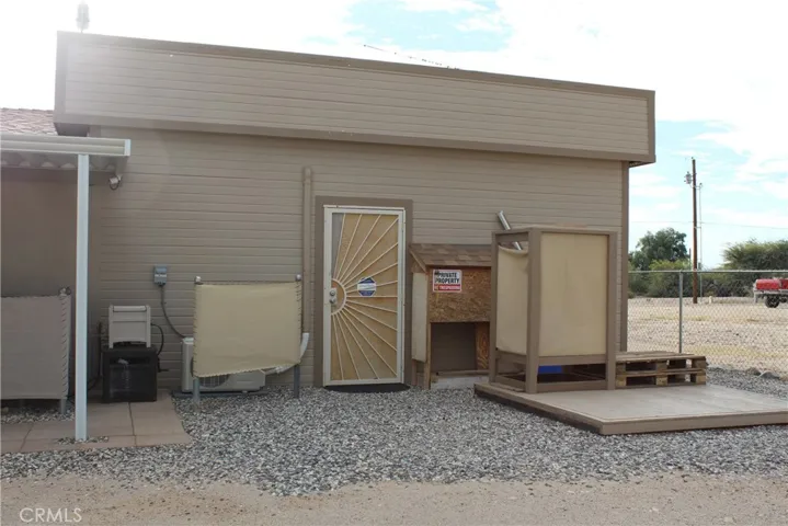 Security door on back of garage