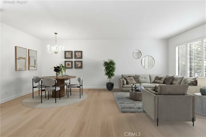 Living Room - Dining Area virtually staged