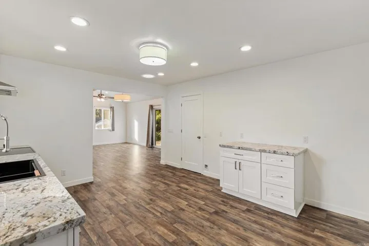 This new Studio is an all electric unit - (no propane appliances). Door on right is small pantry.