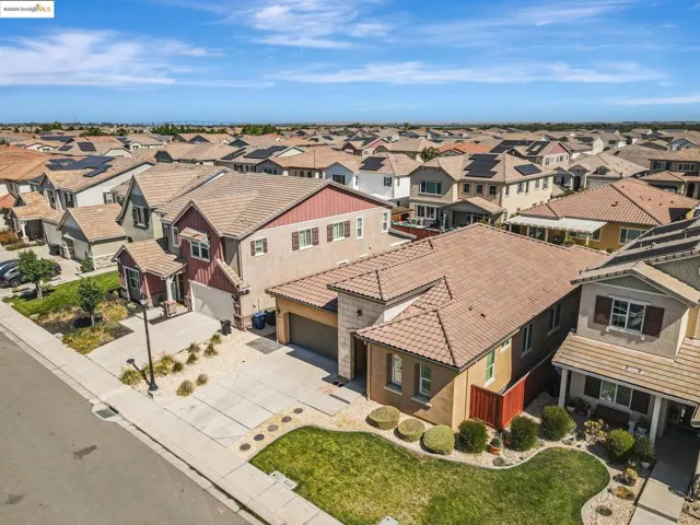 Aerial view of residential area