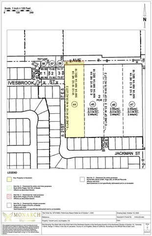Plotted Easements