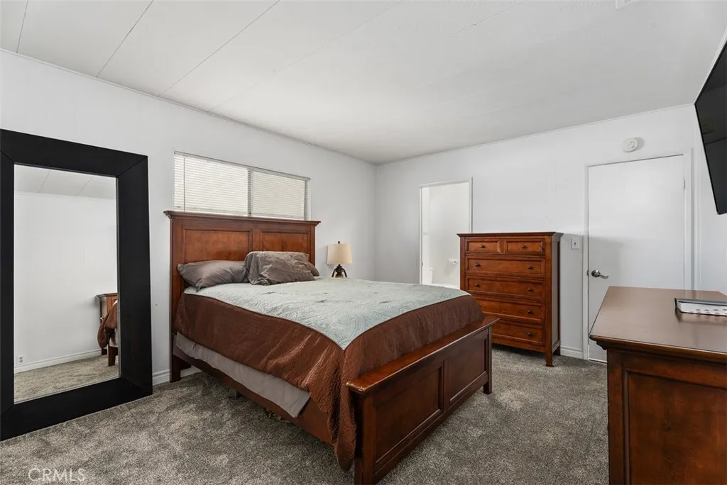 Primary bedroom with new carpet