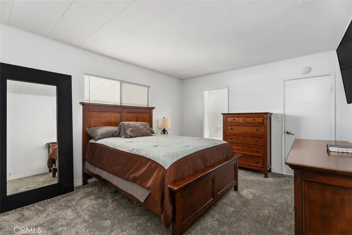 Primary bedroom with new carpet