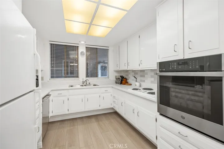 Kitchen showing new raised counters