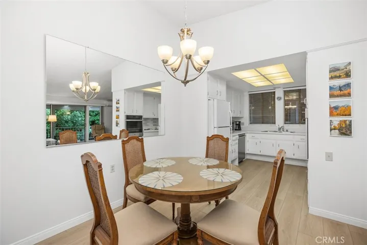 Dining area just off the kitchen