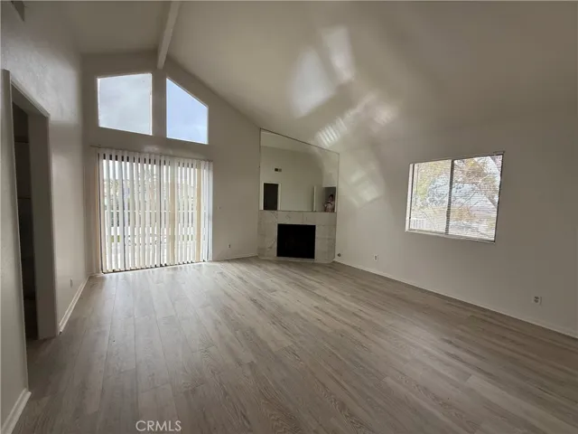 Cathedral Master suite with balcony and fire place