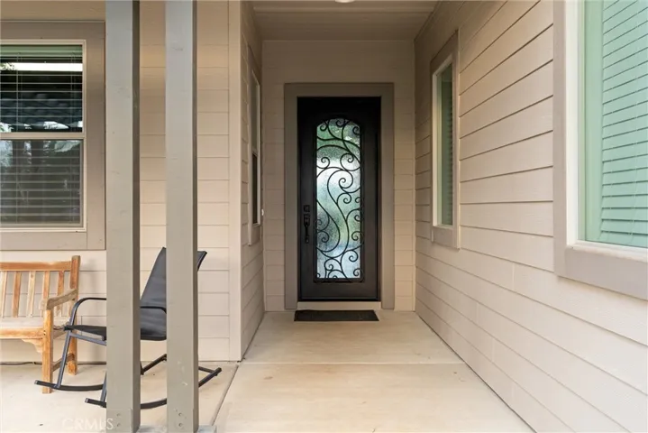 ENTRANCE WROUGHT IRON/GLASS DOOR