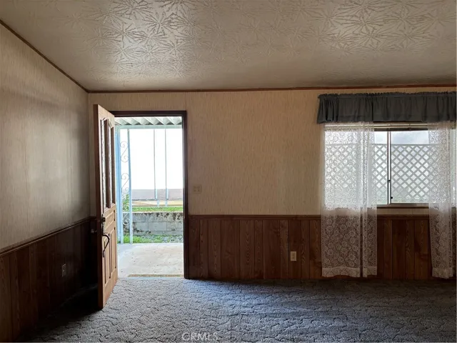 Front door into living room