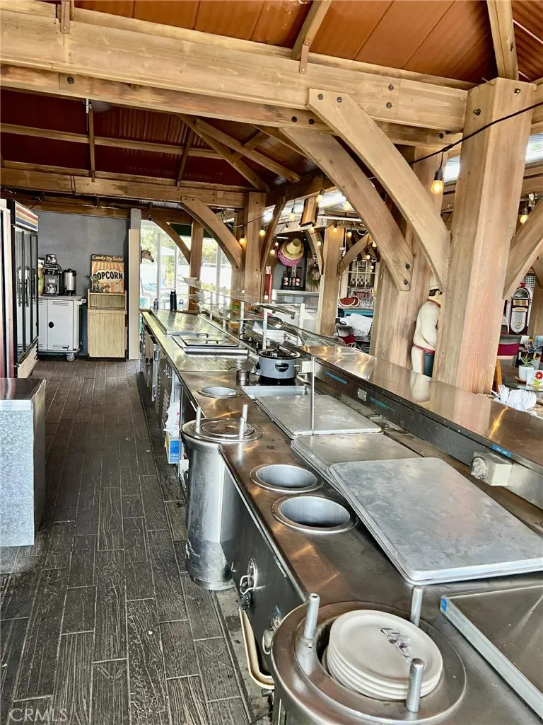 outside kitchen in dining area