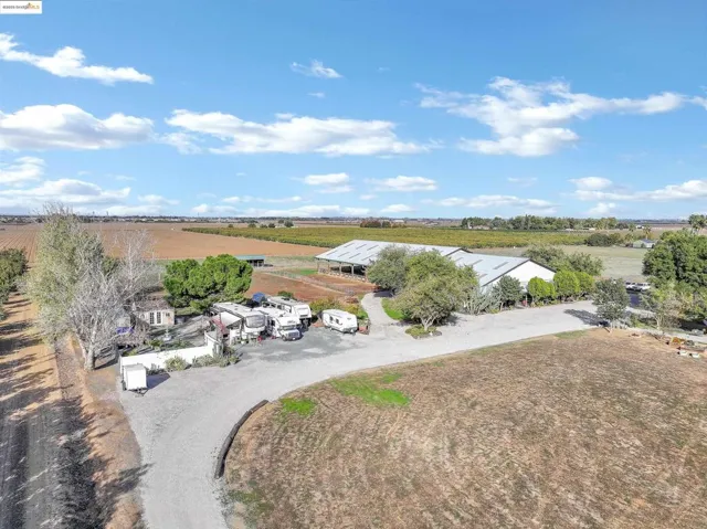 Aerial view of sparsely populated area