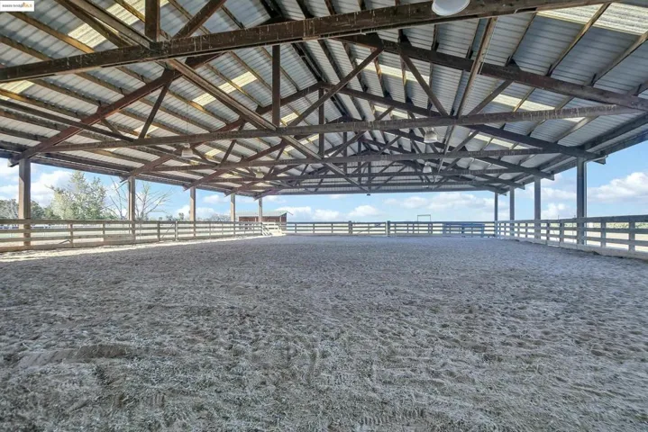 View of horse riding arena