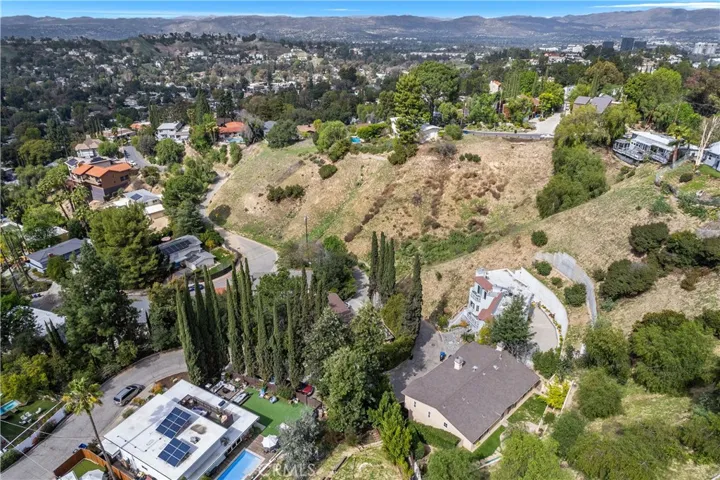 Ariel view of property