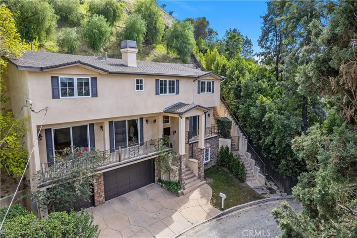 Ariel view of property