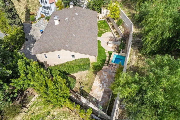 Ariel view of property