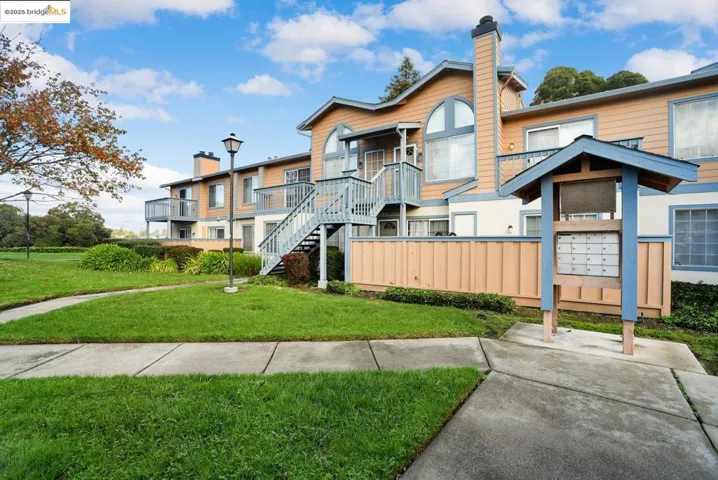 View of building exterior with stairs