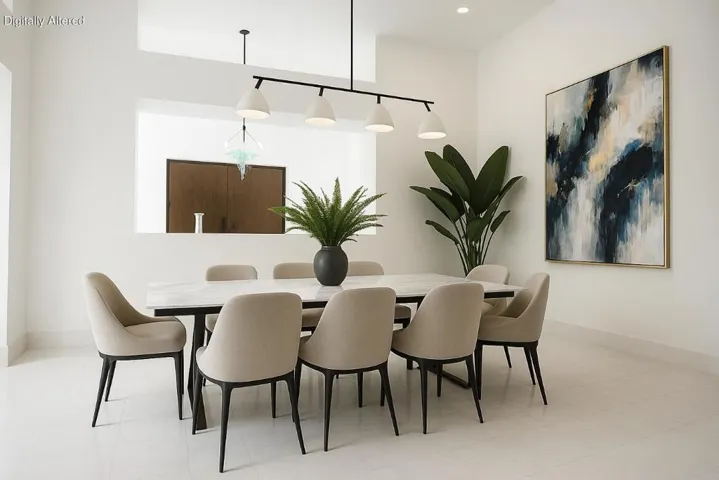 Virtually Staged  Dinning Room