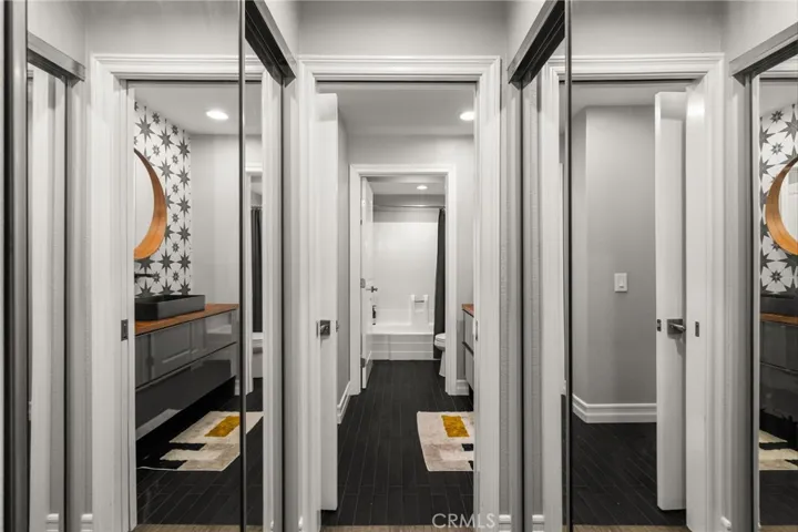 Duel closets in secondary bedroom