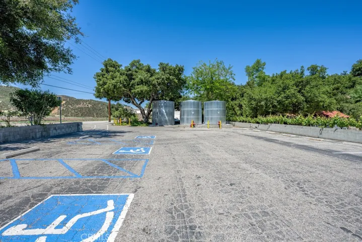 Handicap parking and 3 10,000 water storage tanks