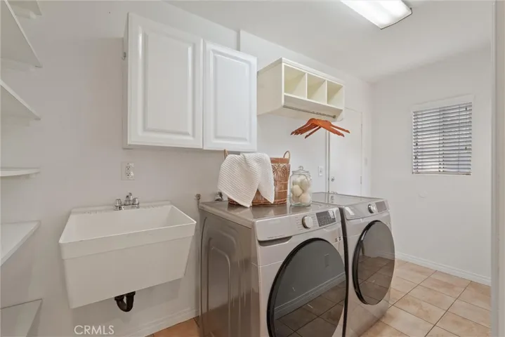Laundry Room between Garage & Kitchen with Door to Backyard