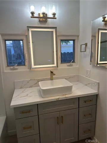 Hallway bathroom vanity