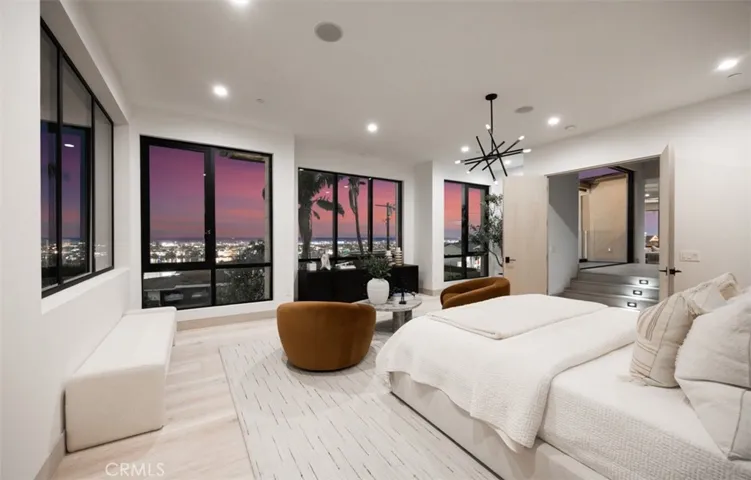 Primary Bedroom, city lights view