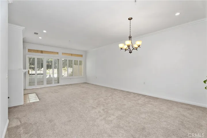 Dining room and living room with access to the large patio.