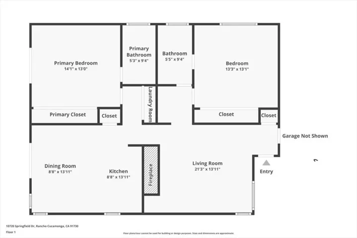 Floor Plan with Approximate Measurements
