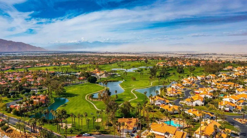 Desert Falls drone of golf course