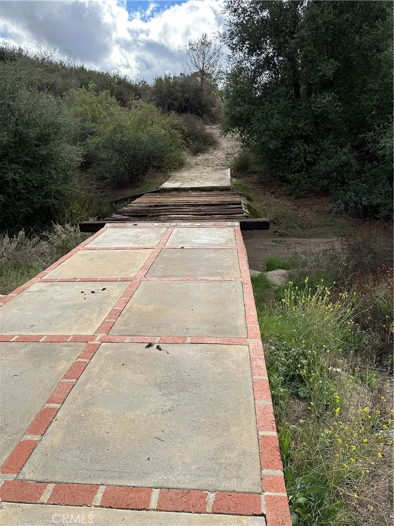 Bridge across seasonal creek.