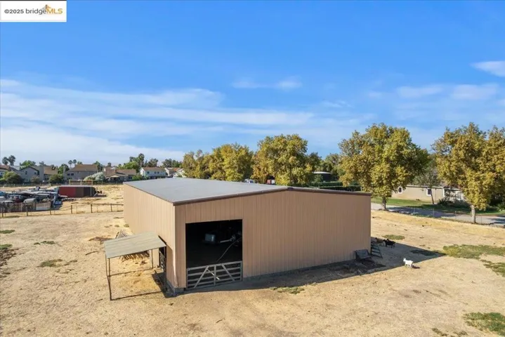View of pole building