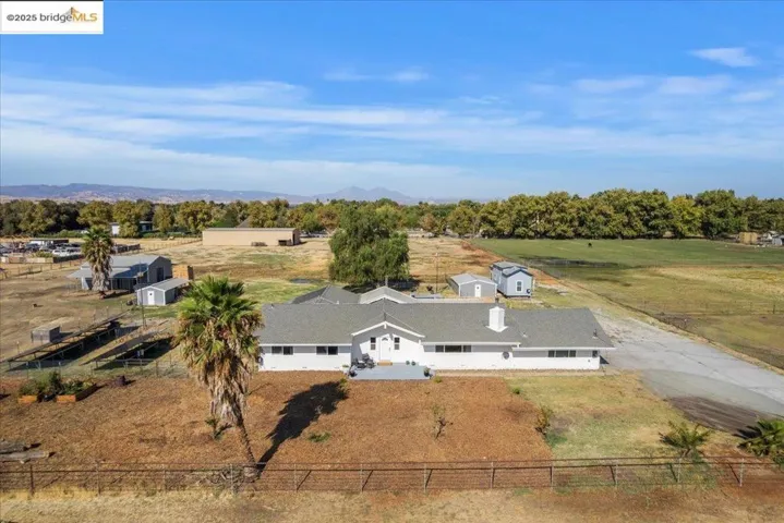 Aerial view of sparsely populated area