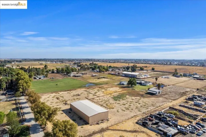Aerial view of sparsely populated area