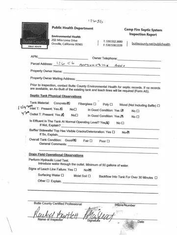 Septic County Inspection