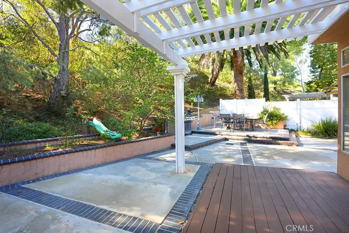Patio cover and deck is newly painted