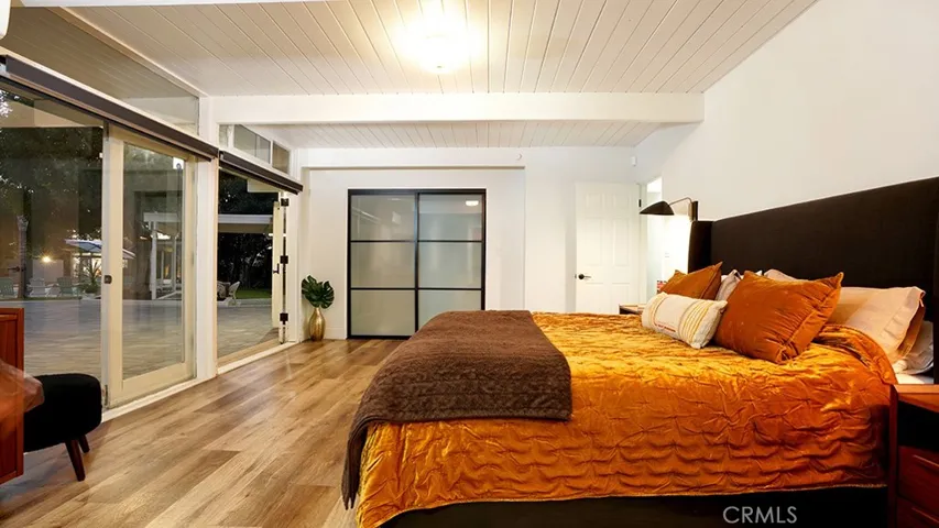 Master Bedroom showing Closet in background, Backyard to the left.