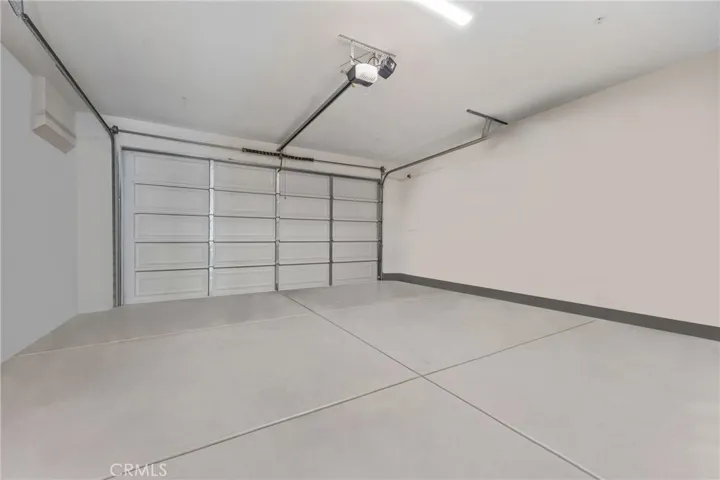 2 car garage with epoxy flooring